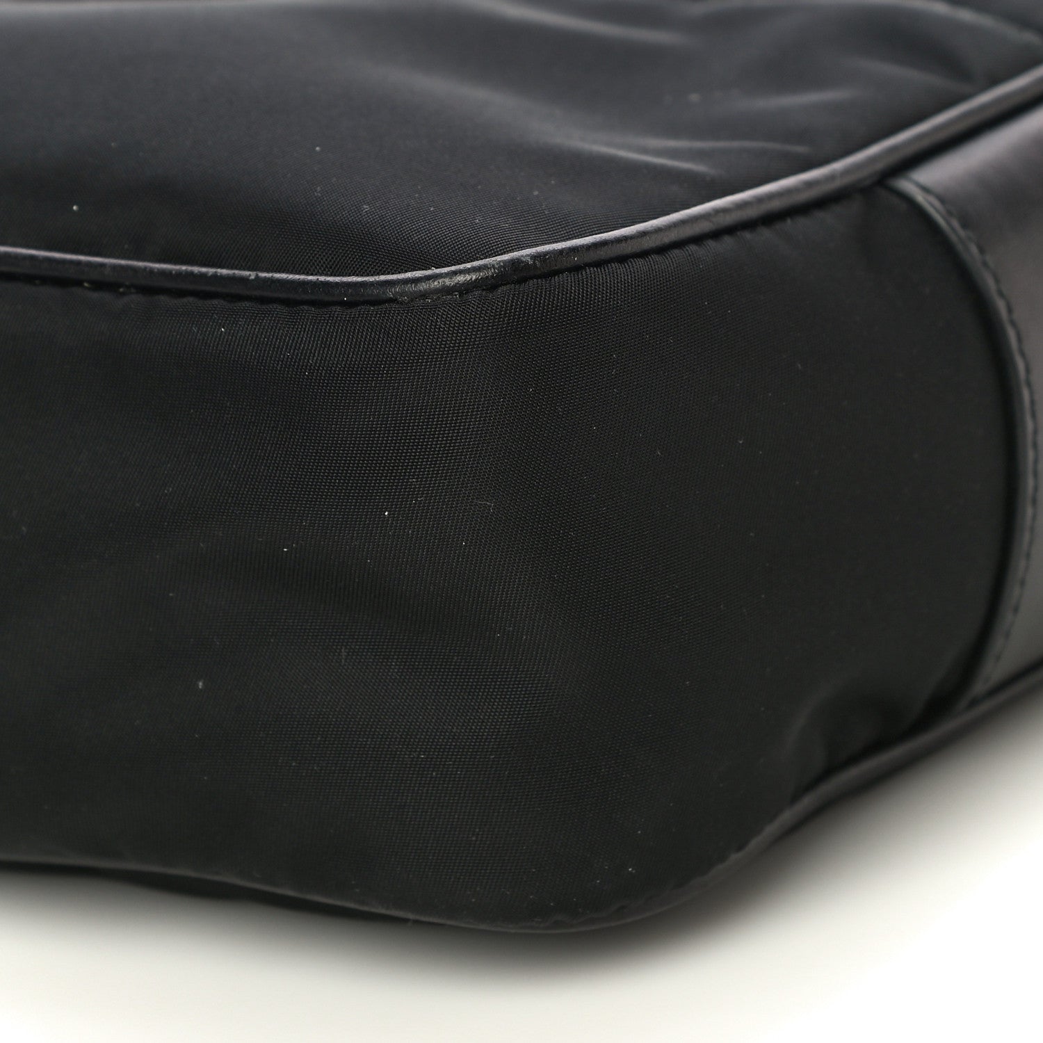 Prada Tessuto Nylon Studded New Vela Shoulder Bag Black Verde 9 of 11