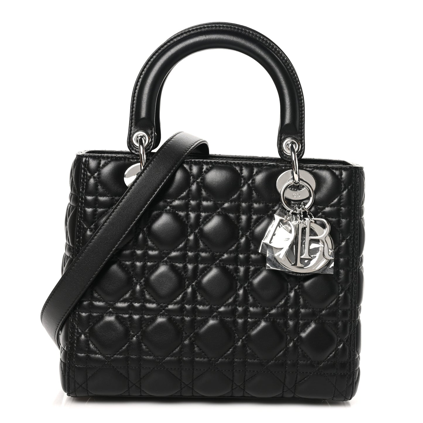 Lambskin Cannage Medium Lady Dior Black