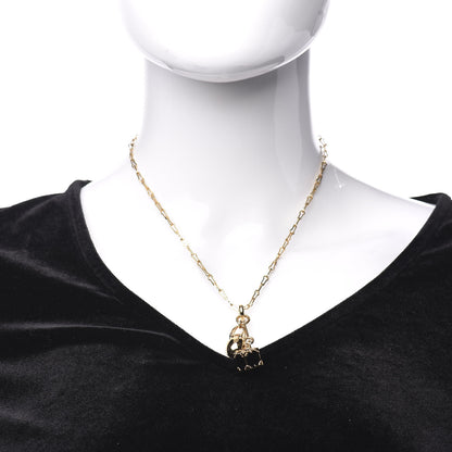 Louis Vuitton Minigram Necklace Gold 2 of 8