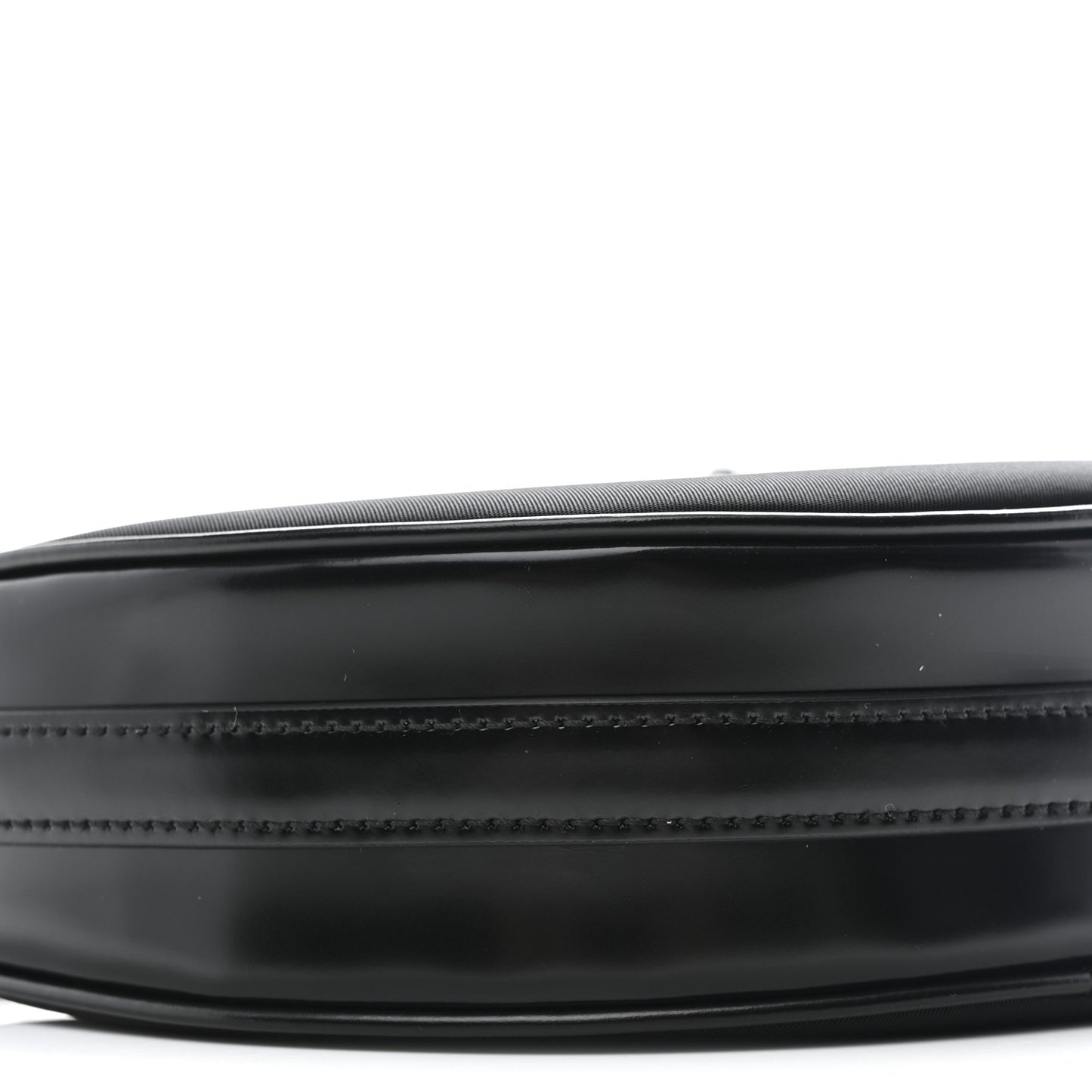 Re-Nylon Spazzolato Mini Arque Shoulder Bag Black