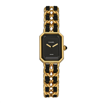 Chanel Stainless Steel Lambskin 20mm Chain Premiere Quartz Watch Gold L 1 of 4
