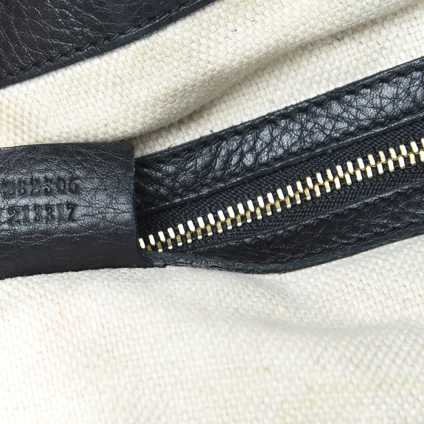 Pebbled Calfskin Large Soho Top Handle Bag Black