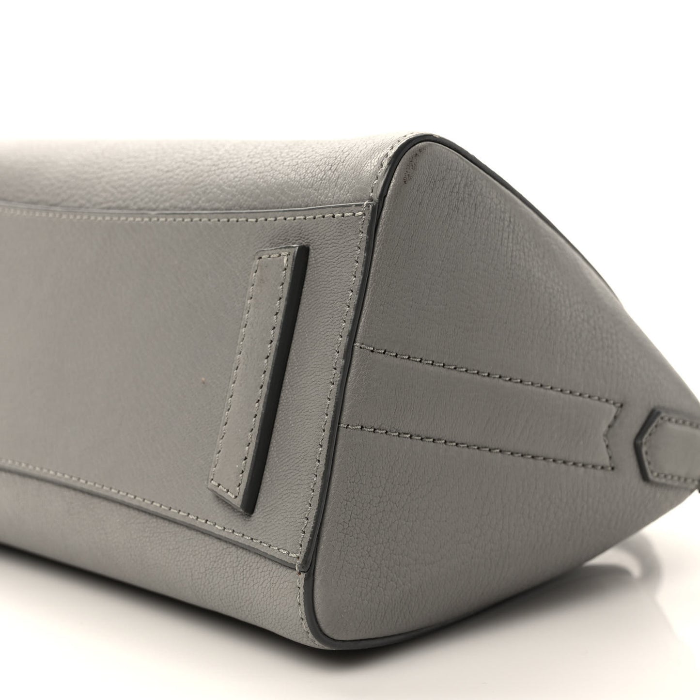 Sugar Goatskin Mini Antigona Pearl Grey