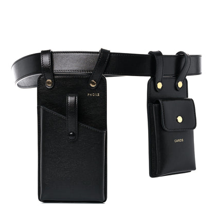 Fendi Vitello Glacier Utility Belt Pouch Black 2 of 10