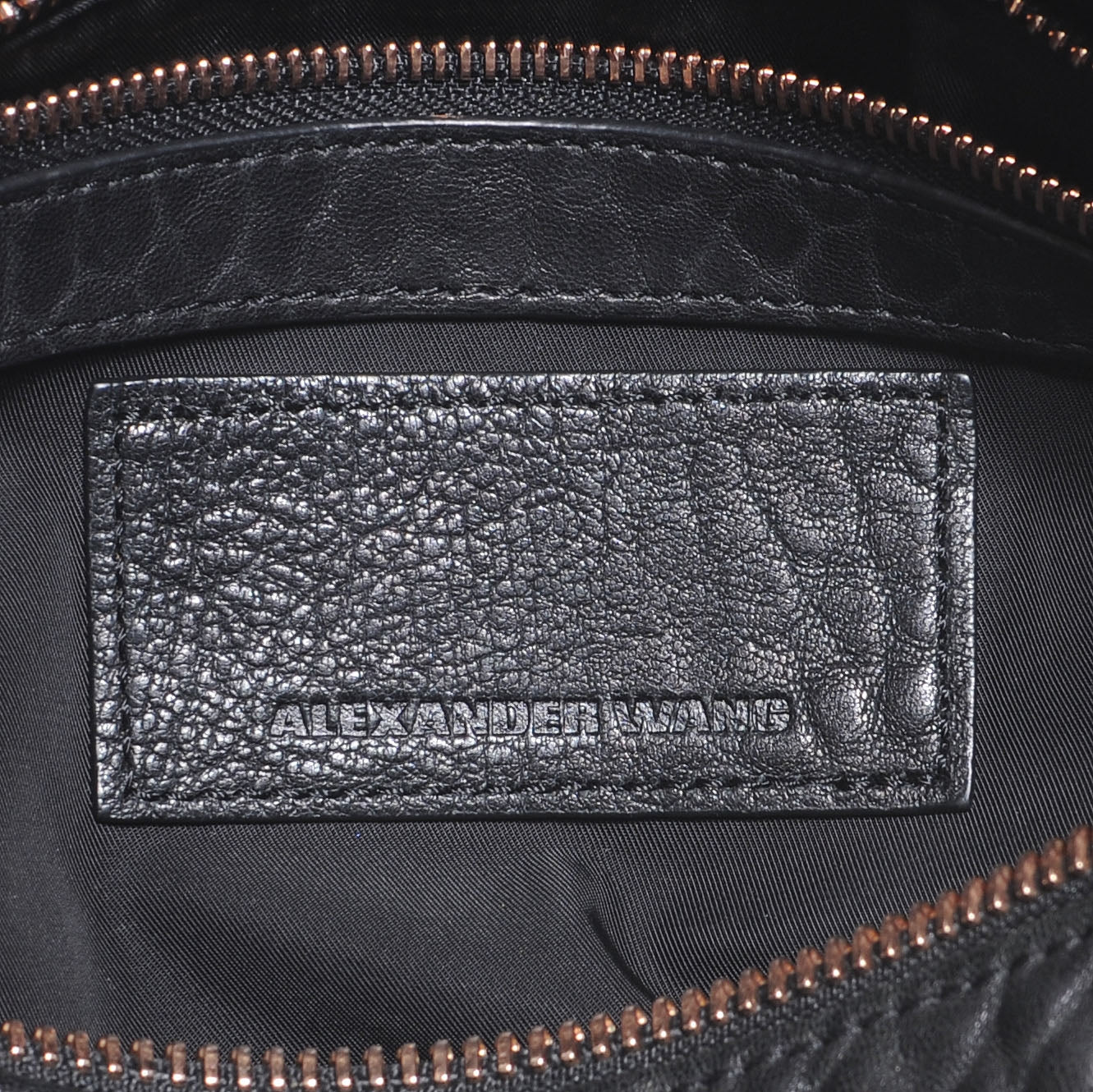 Alexander Wang Leather Rocco w Rose Gold Hardware Black 6 of 6