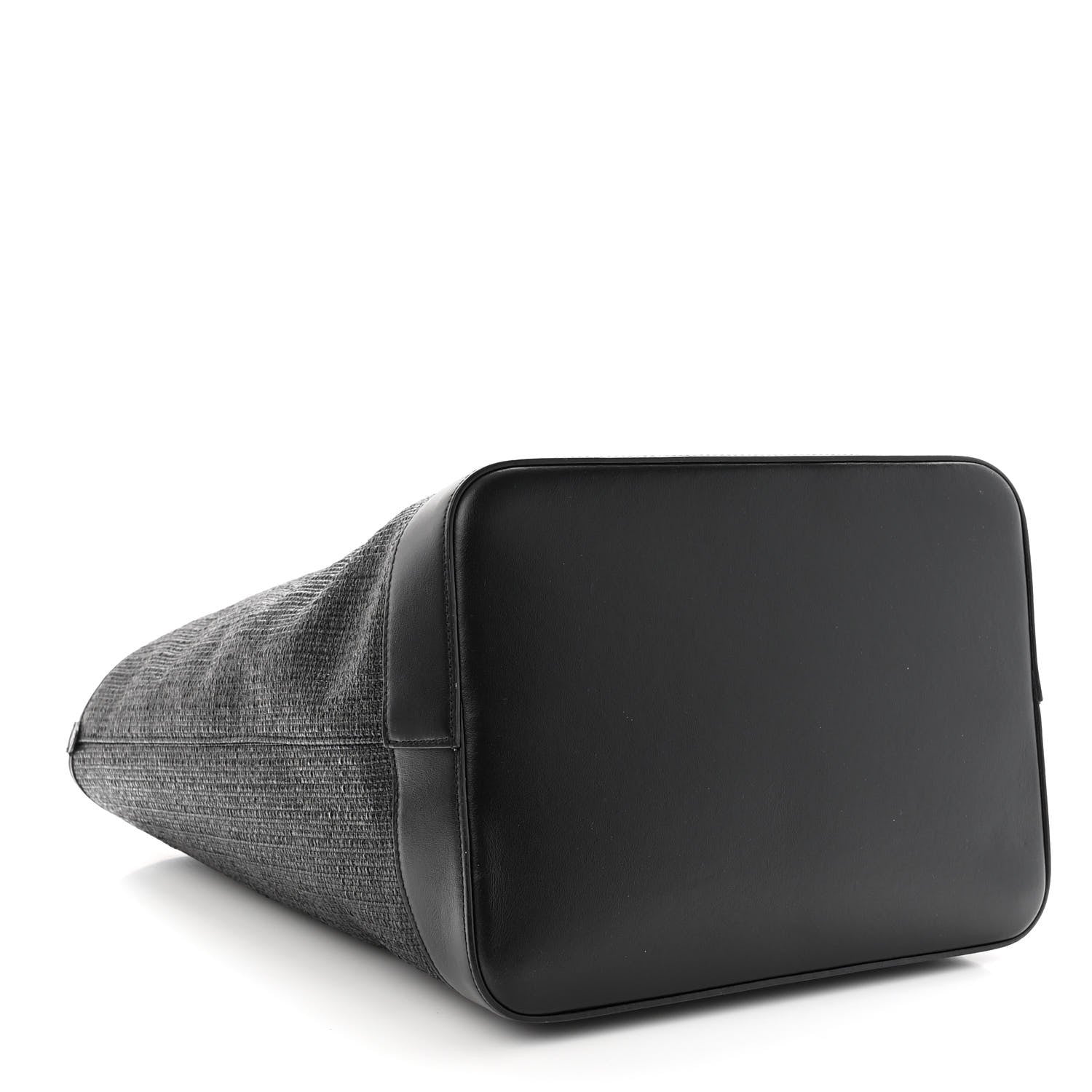 Saint Laurent Linen Canvas Teddy Shopping Bag Black 6 of 11