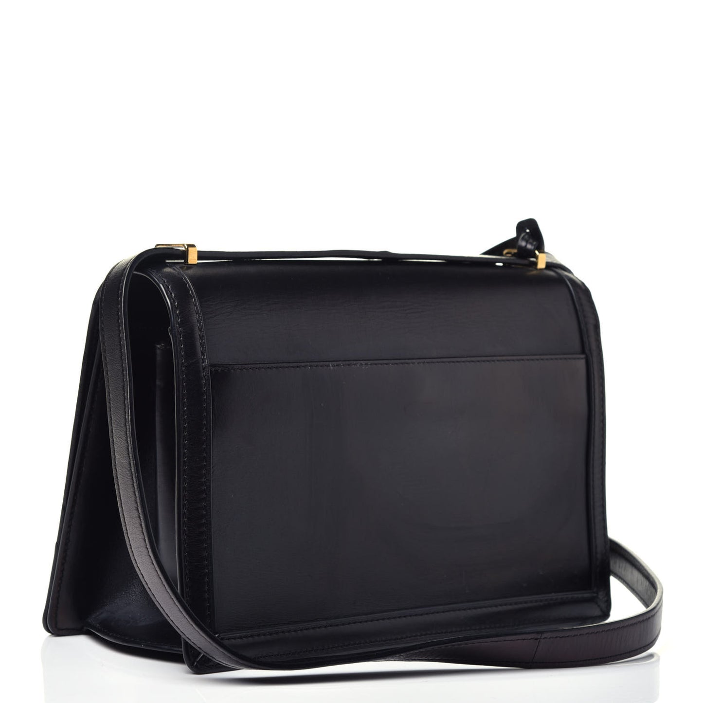 Calfskin Medium Barcelona Shoulder Bag Black