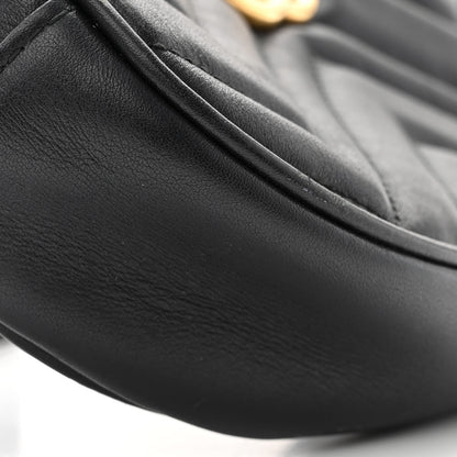 Gucci Calfskin Matelasse GG Marmont Belt Bag 105 42 Black 10 of 14