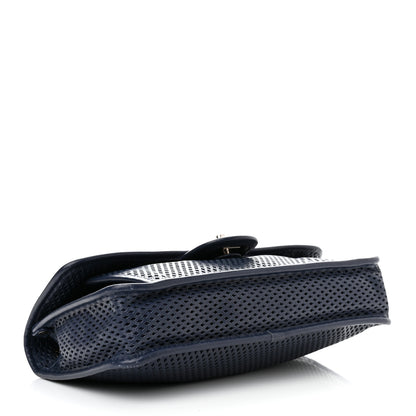 Chanel Perforated Calfskin Large Up In The Air Flap Dark Blue 4 of 15
