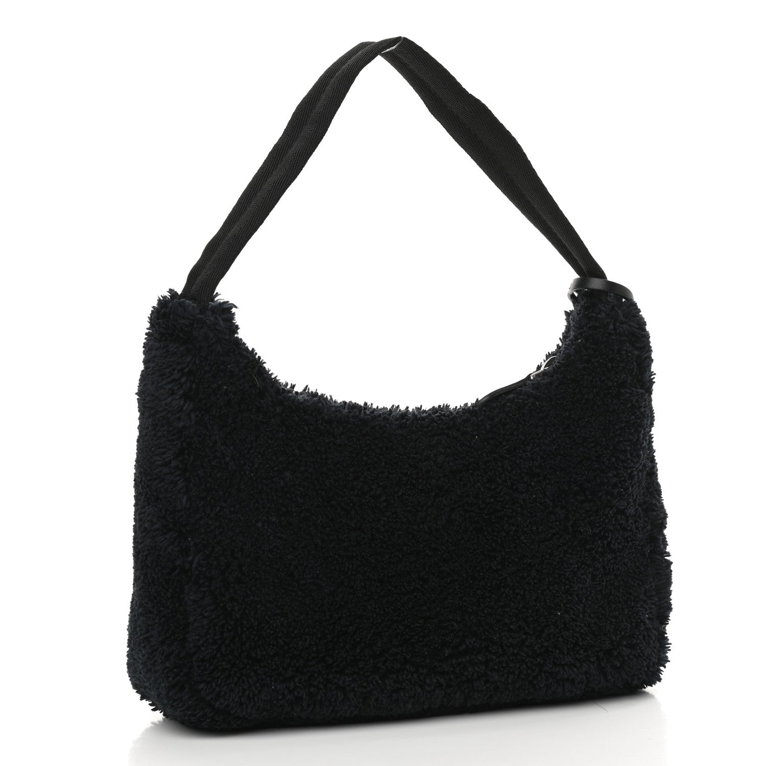 Prada Terry Cloth Mini Re-Edition 2000 Bag Black White 3 of 11