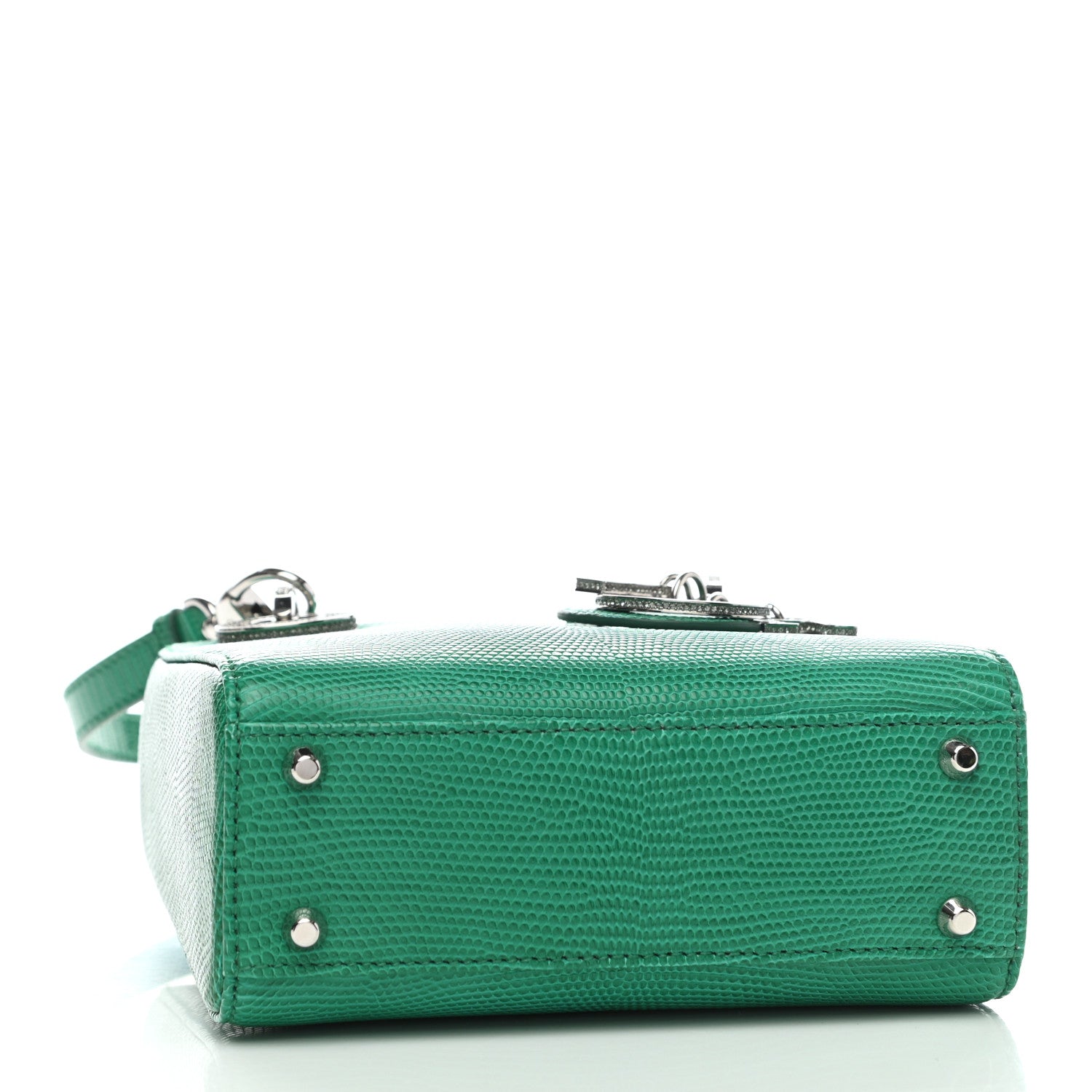 Christian Dior Lizard Swarovski Crystal Mini Lady Dior Green 4 of 8