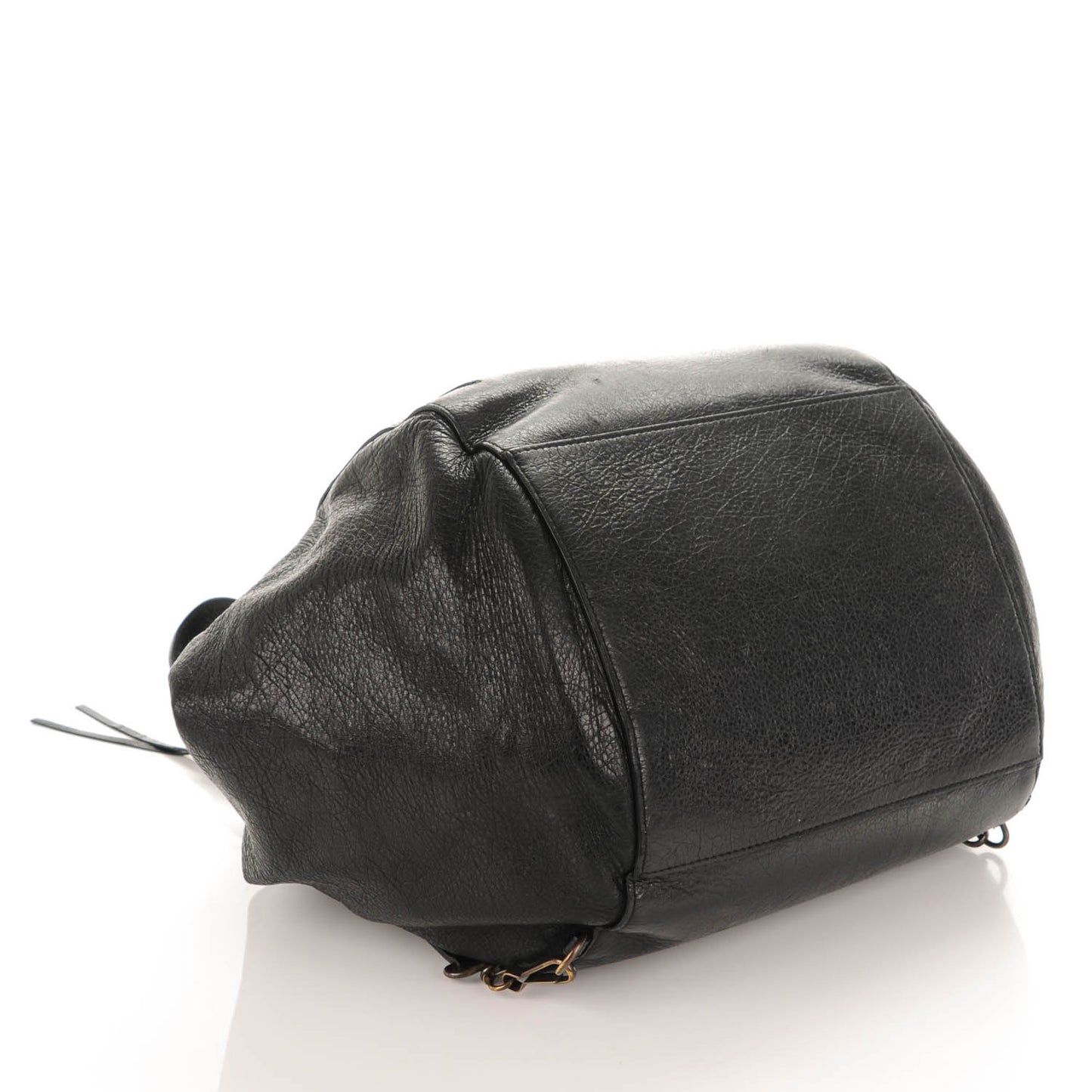 Agneau Classic Hardware Zip Traveler Backpack Black