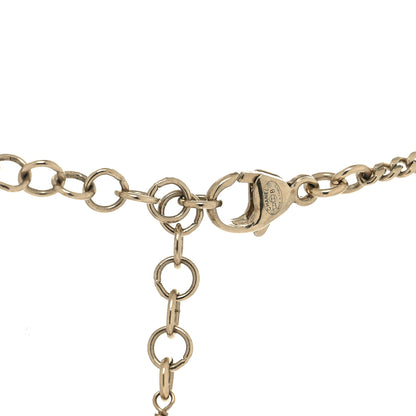Chanel Pearl Crystal CC Heart Necklace Gold Pearly White Black 4 of 5