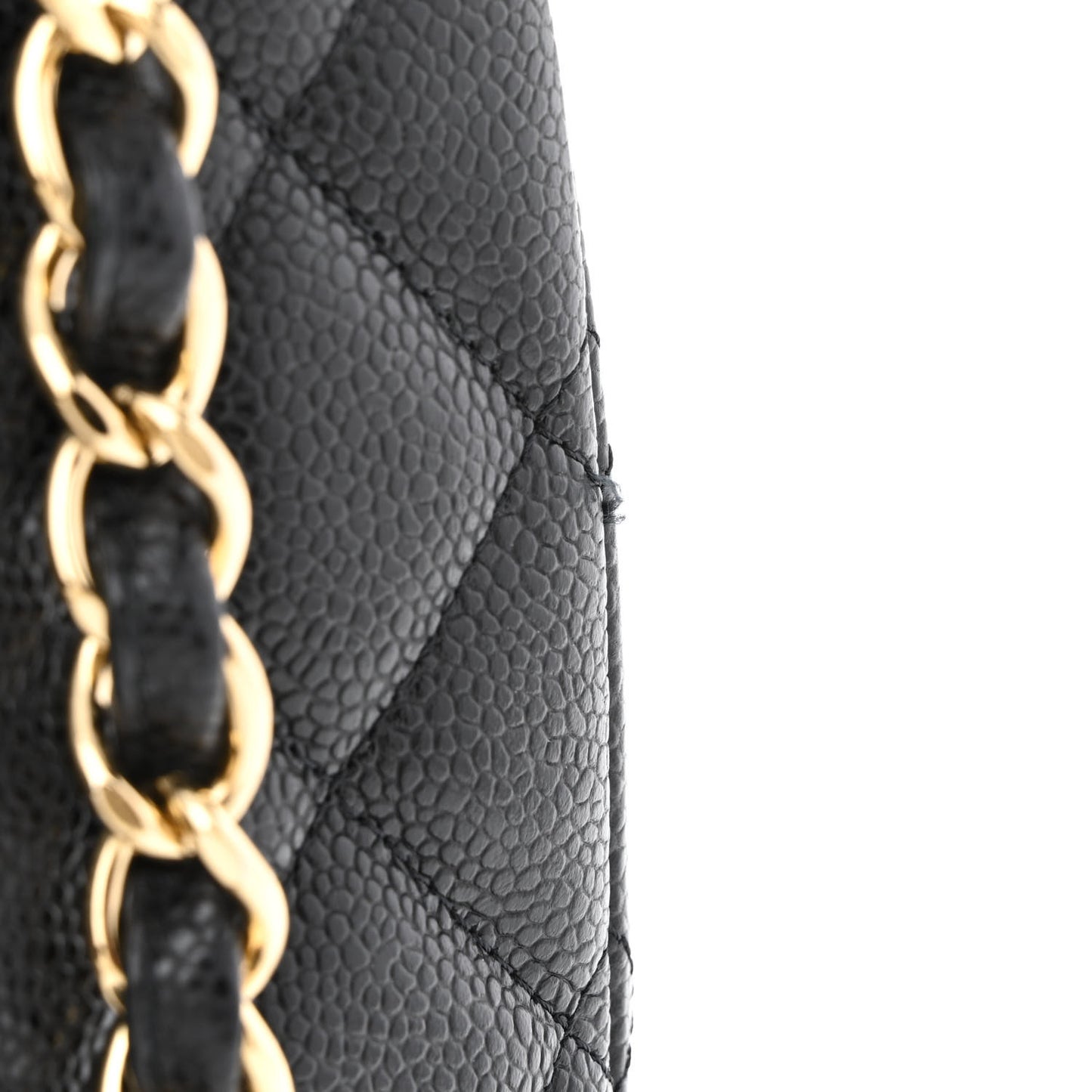 Caviar Quilted Maxi Double Flap Black