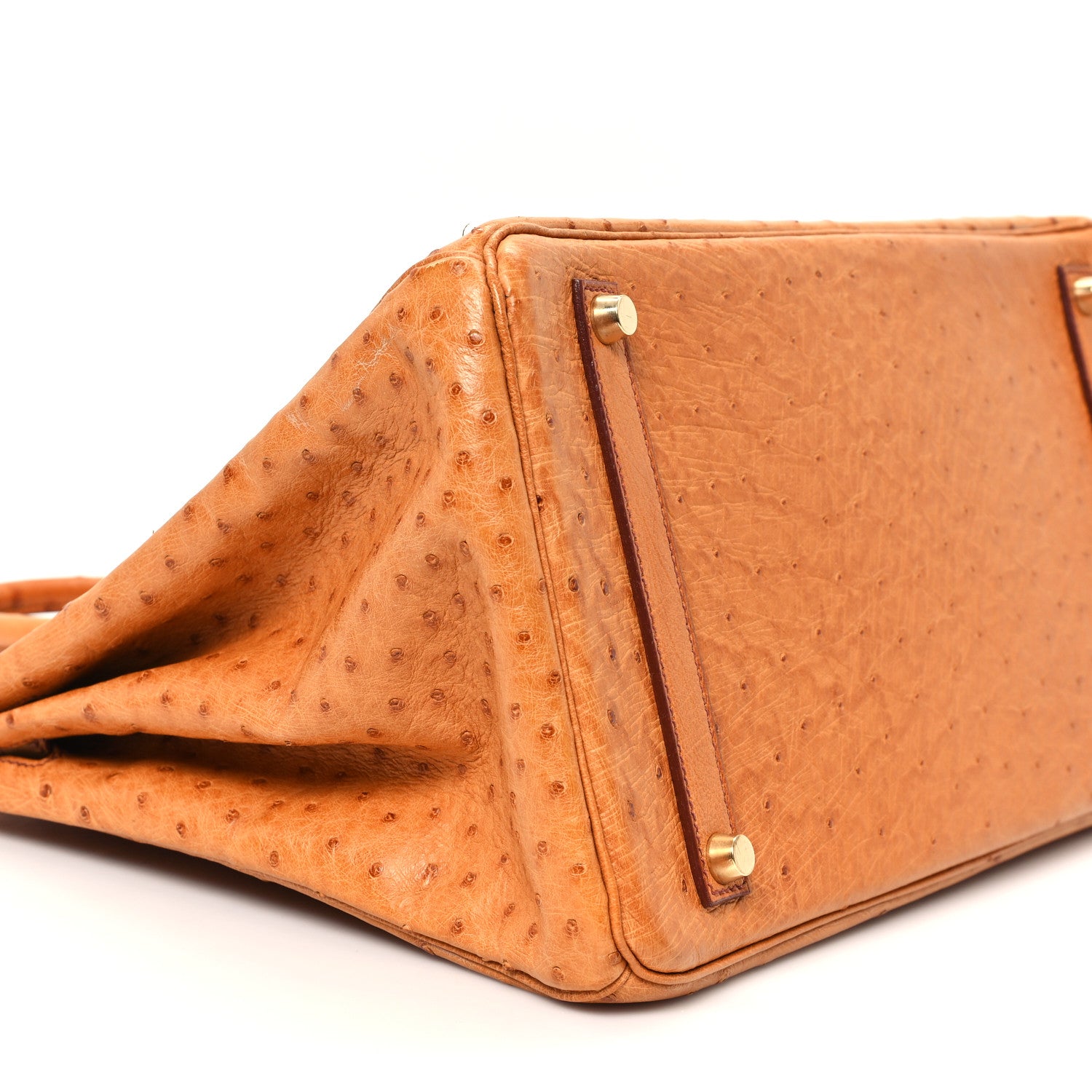 Hermes Ostrich Birkin 35 Cognac 9 of 12