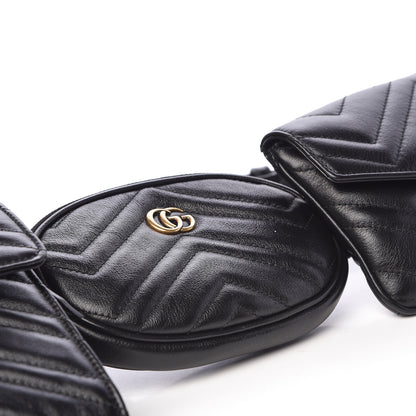 Gucci Calfskin Matelasse GG Marmont 2.0 Multi Belt Bag 85 34 Black 12 of 13