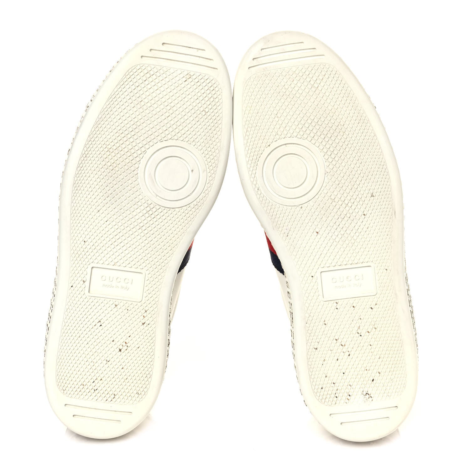 Gucci Calfskin Crystal Web Bee Embroidered Womens Ace Platform Sneakers 36 White 5 of 8