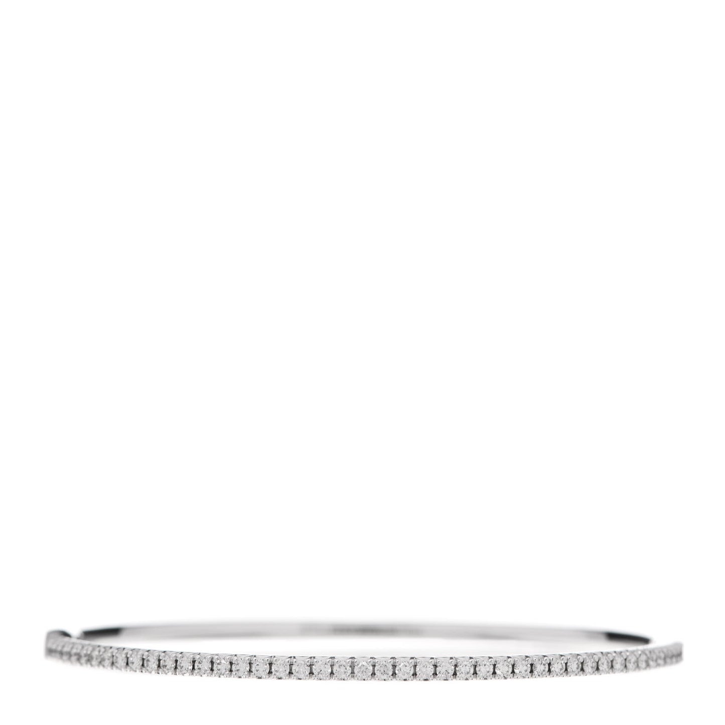 18K White Gold Diamond Metro Bangle Bracelet