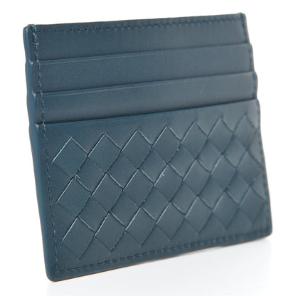 Bottega Veneta Nappa Intrecciato VN Card Case Deep Blue 3 of 9