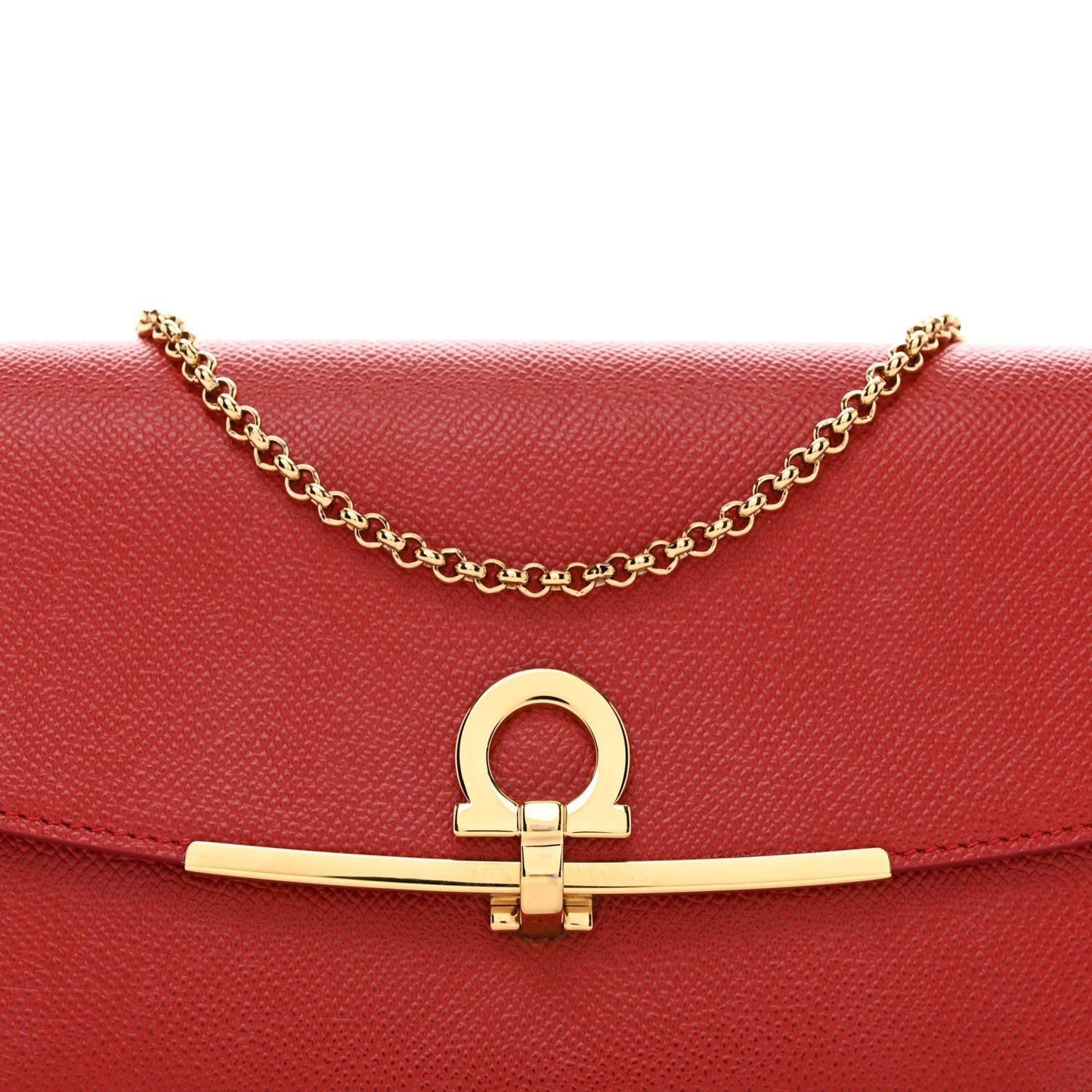 Hammered Calfskin Mini Gancini Icona Bag Lipstick