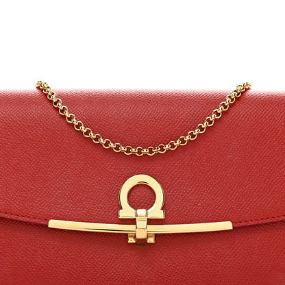 Salvatore Ferragamo Hammered Calfskin Mini Gancini Icona Bag Lipstick 5 of 11