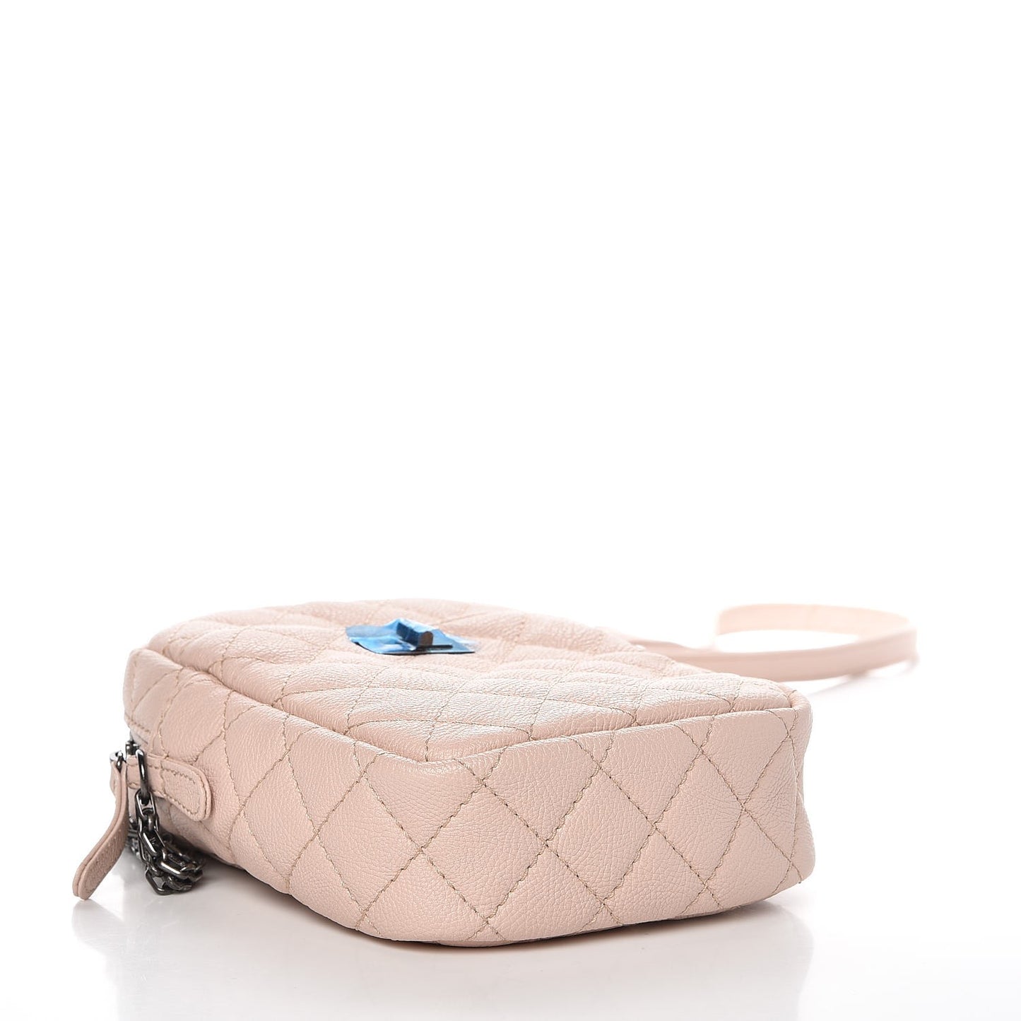 Grained Calfskin Quilted Reissue Camera Case Light Pink