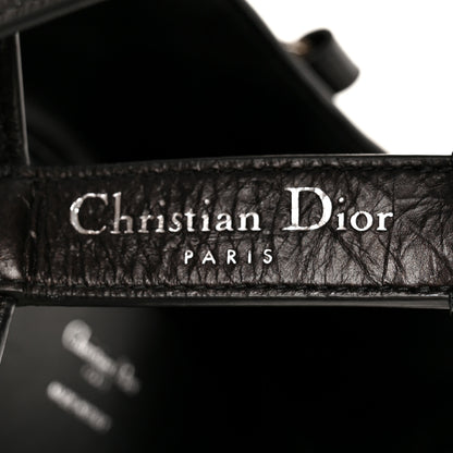 Christian Dior Crinkled Calfskin Macrocannage Small Toujours Vertical Tote Black 7 of 10