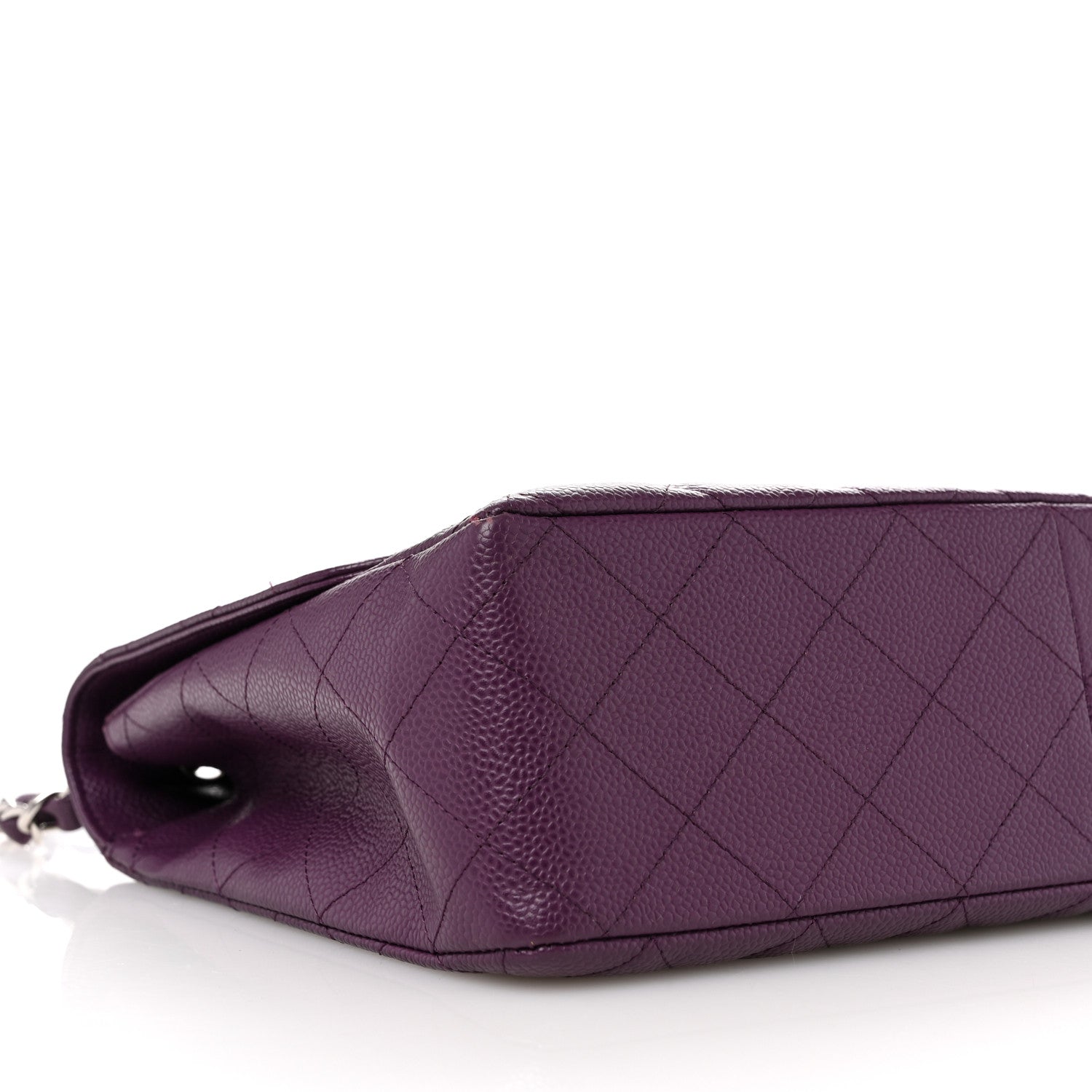 Chanel Caviar Quilted Jumbo Single Flap  Purple 9 of 13