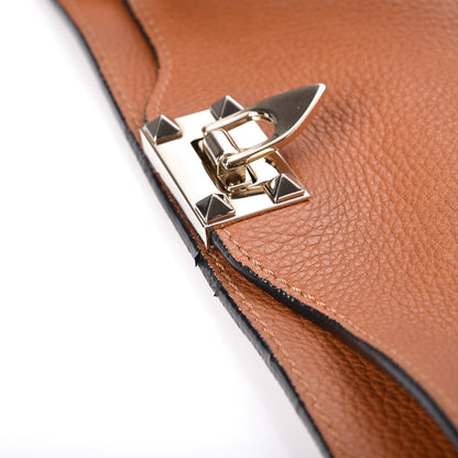 Valentino Garavani Pebbled Calfskin Large Rockstud Flip-Lock Messenger Bag Light Cuir 9 of 9