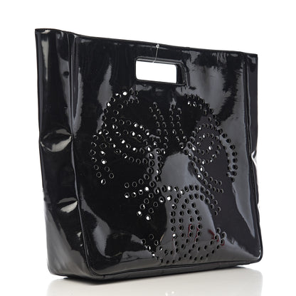 Chanel Patent Perforated CC Handle Bag Black 2 of 15