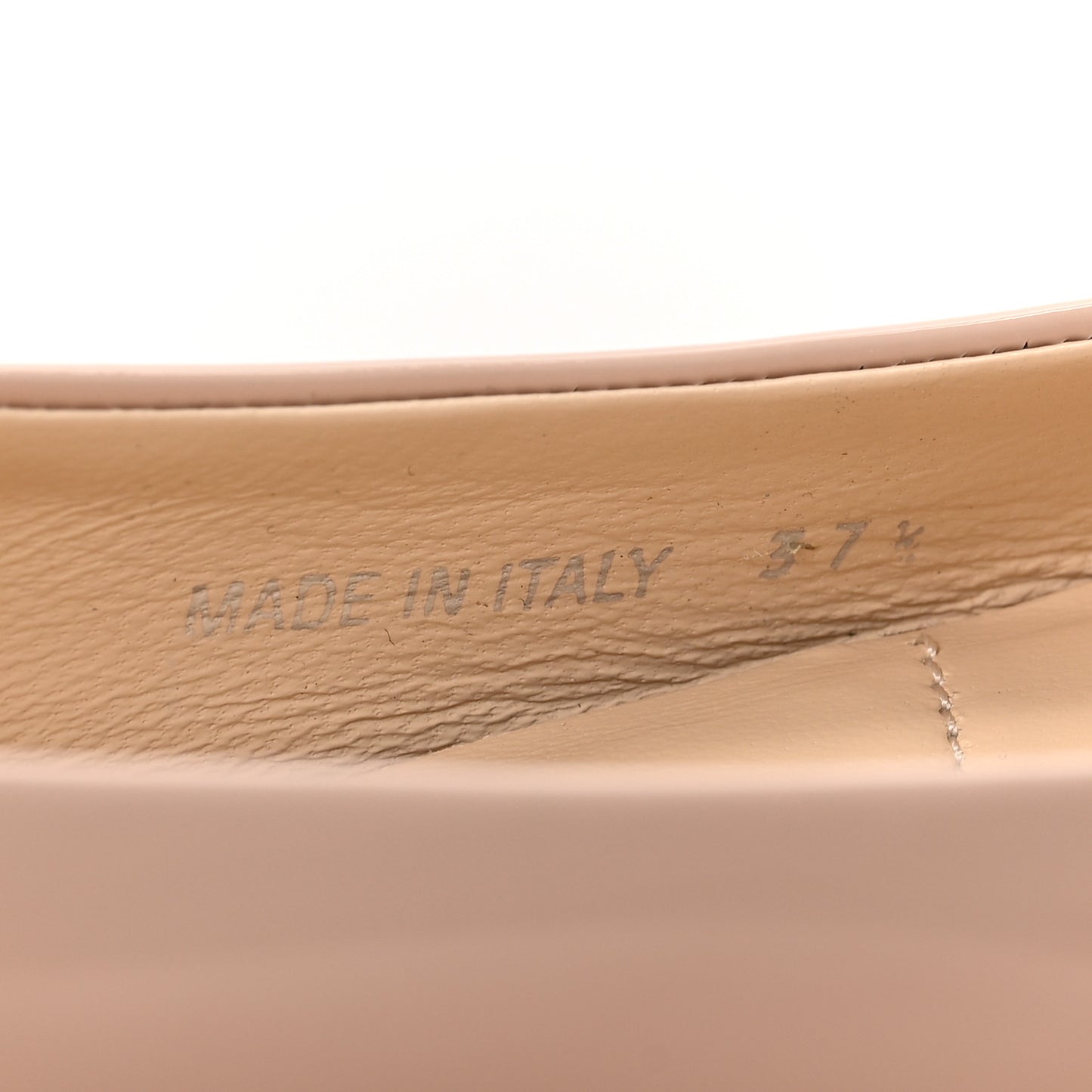 Patent Triangle Ballerina Flats 37.5 Cipria
