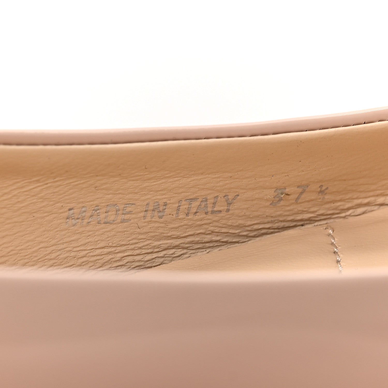 Prada Patent Triangle Ballerina Flats 37.5 Cipria 7 of 8