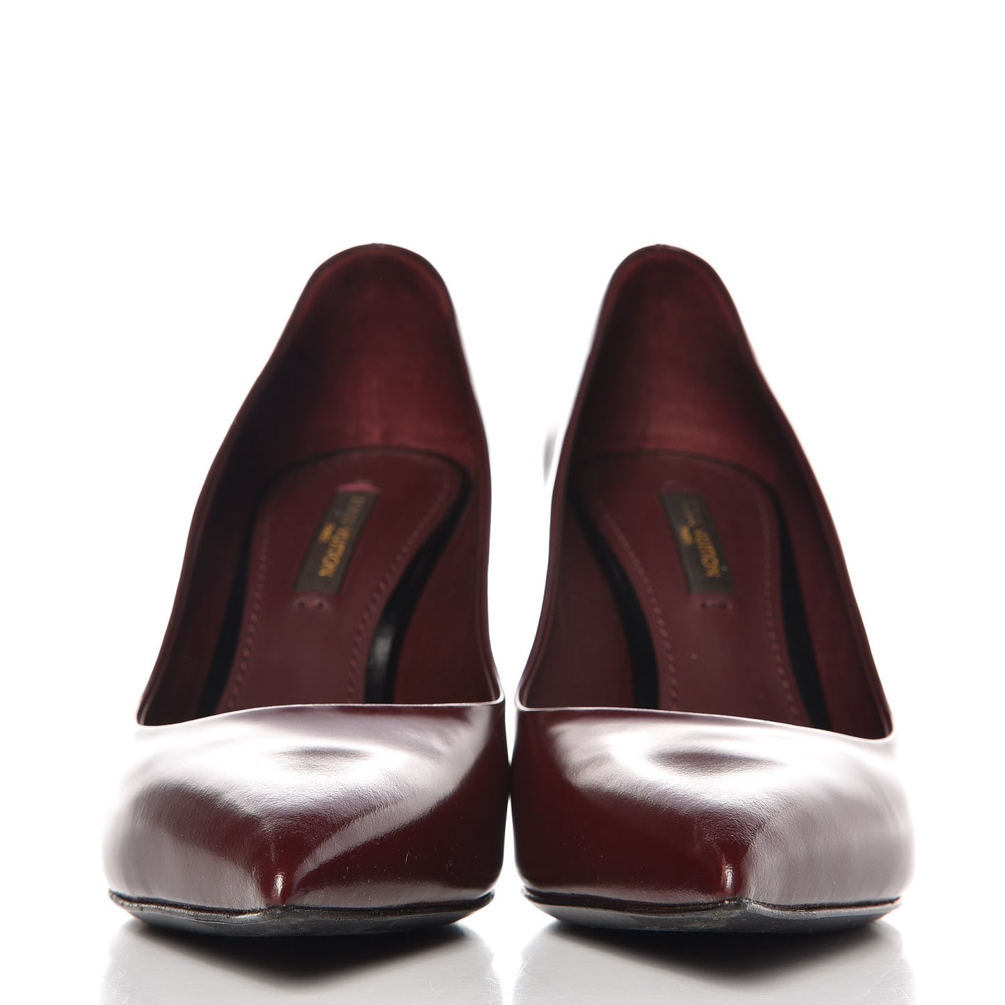 Glazed Calfskin Eyeline Pumps 36.5 Bordeaux