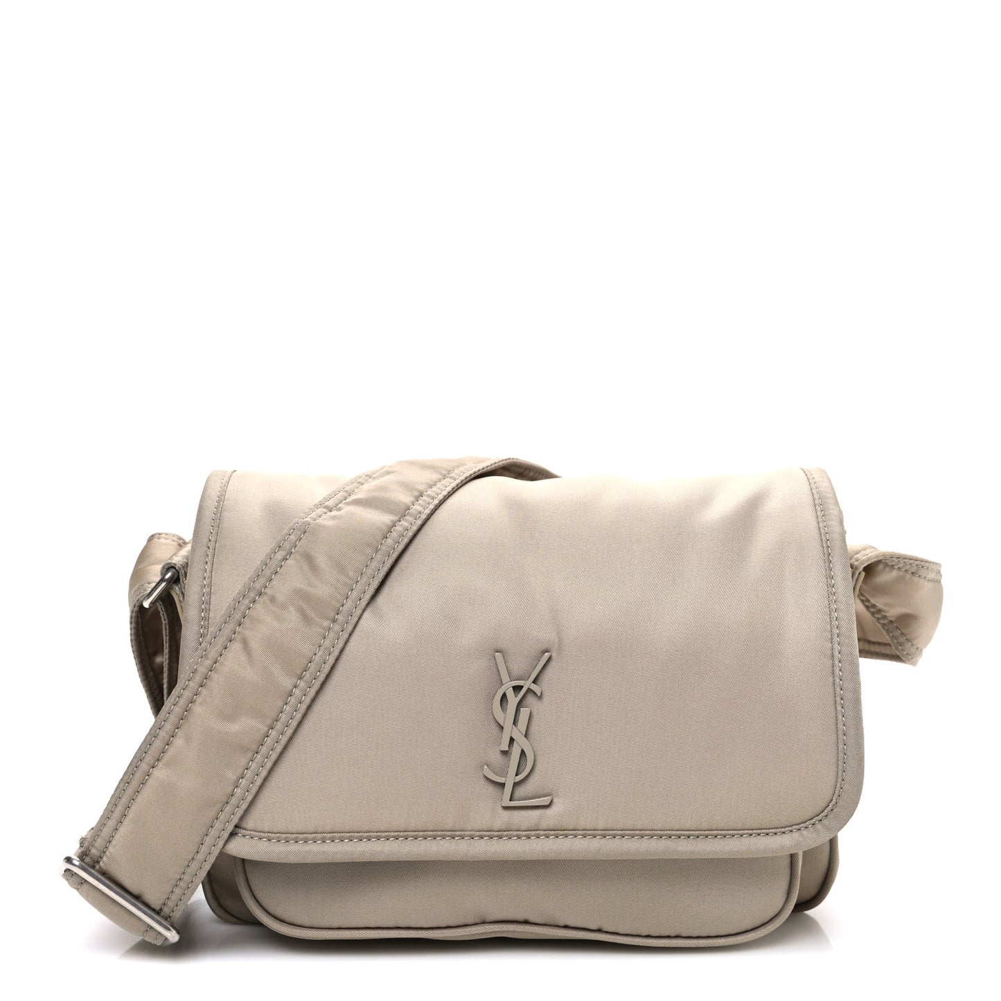 Econyl Nylon Small Niki Messenger Gray Hay