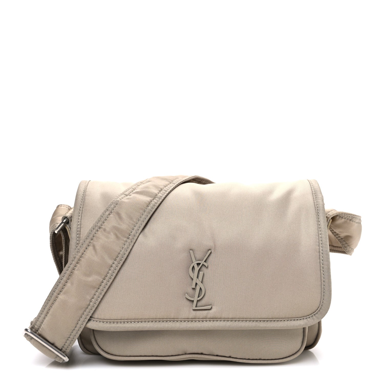 Saint Laurent Econyl Nylon Small Niki Messenger Gray Hay 1 of 10
