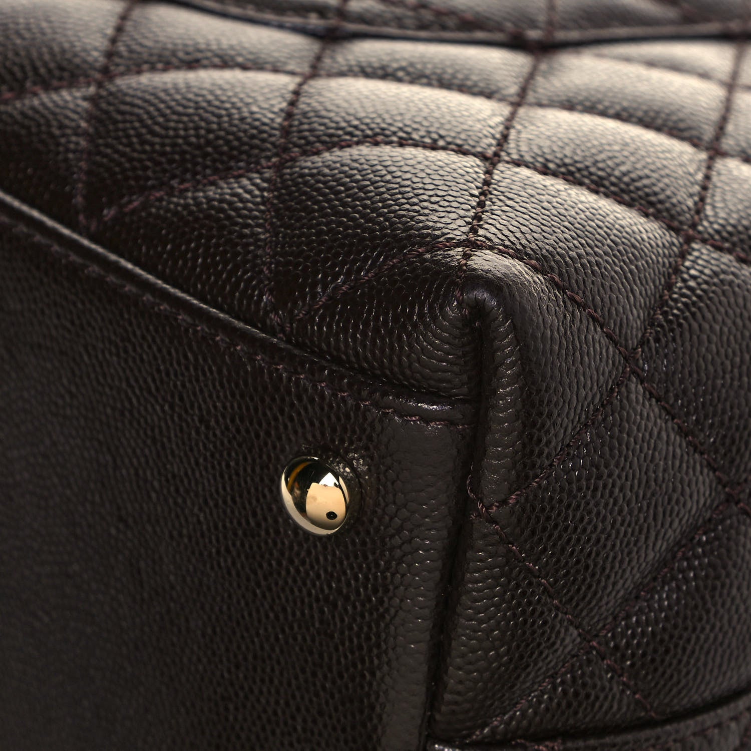 Chanel Caviar Quilted Small Coco Handle Flap Dark Brown 12 of 13