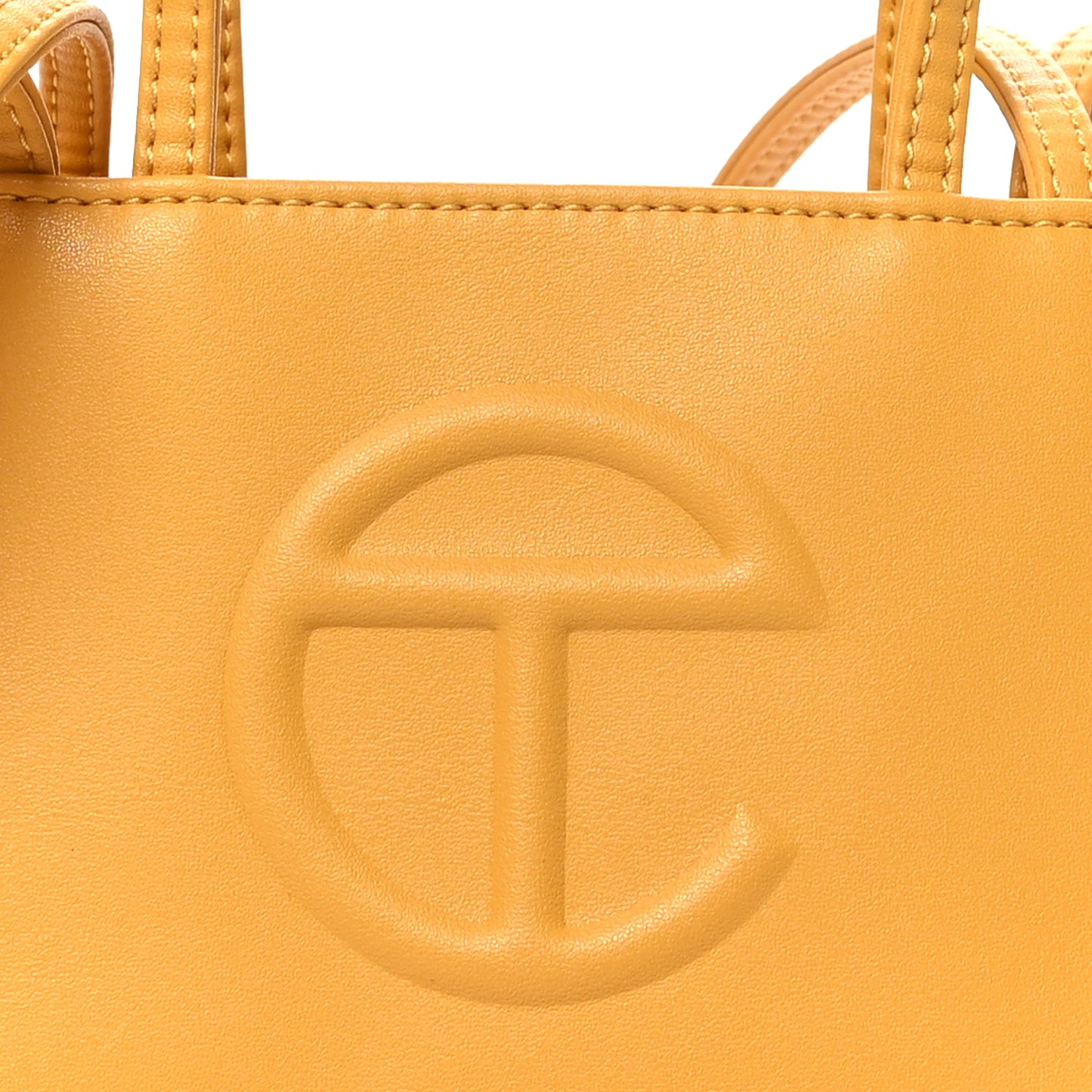 Vegan Leather Small Shopping Bag Mustard