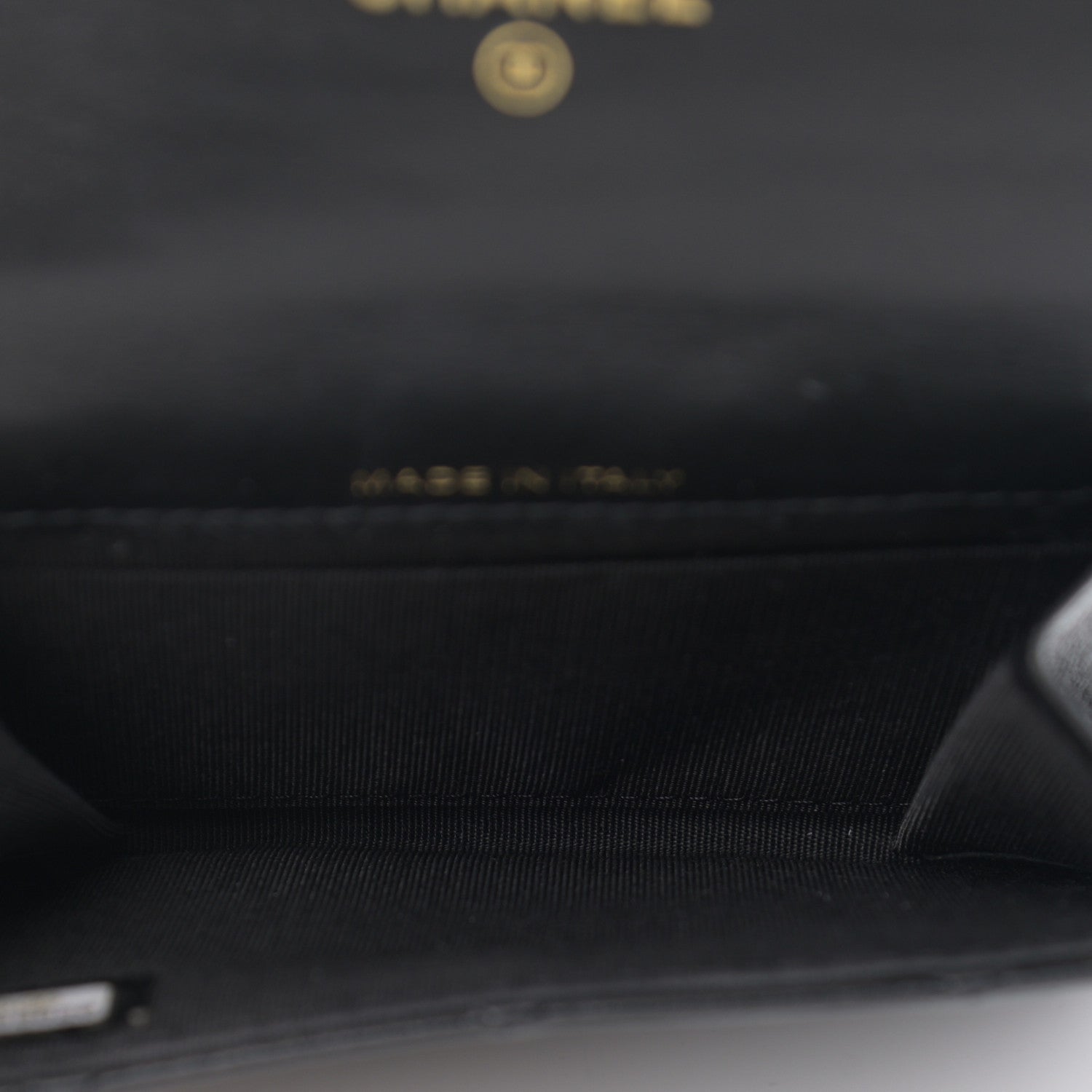 Chanel Lambskin Quilted Card Holder with Chain Black 5 of 13