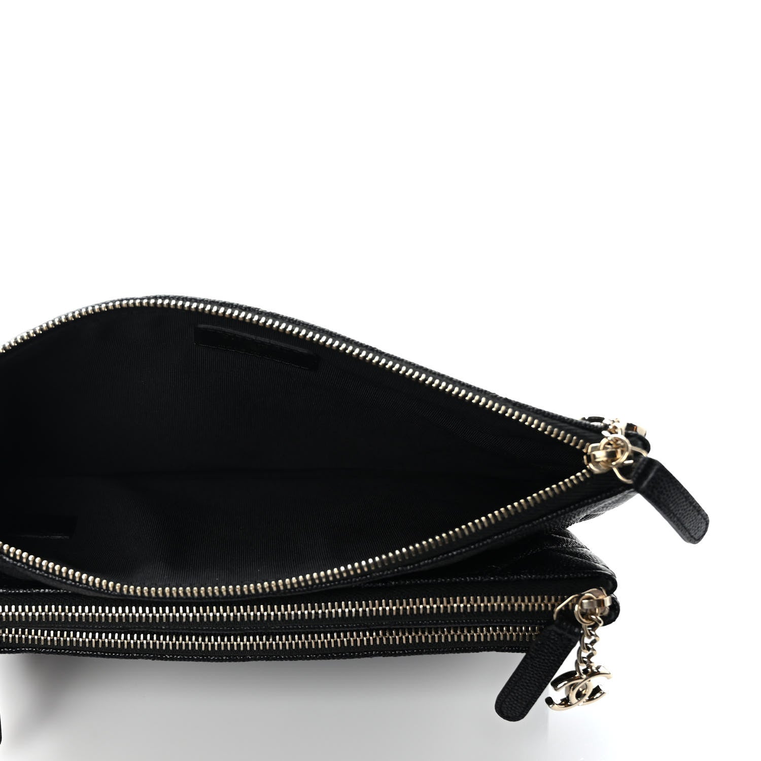 Chanel Caviar Trio Cosmetic Case Black 5 of 8