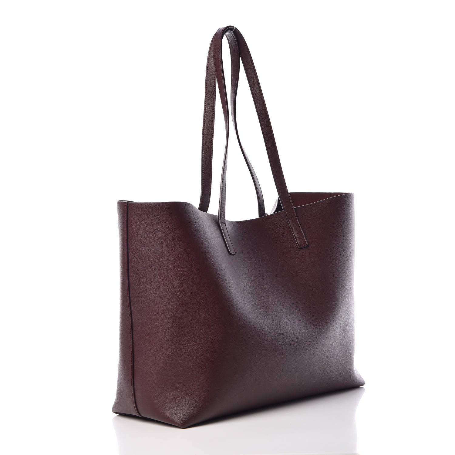 Saint Laurent Calfskin Large Shopping Tote Bordeaux 4 of 18