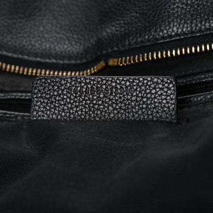 Alexander McQueen Pebbled Calfskin Large Skull Padlock Zip Around Tote Black 8 of 24