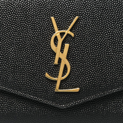 Saint Laurent Grain De Poudre Monogram Bi-Fold Wallet Black 8 of 8