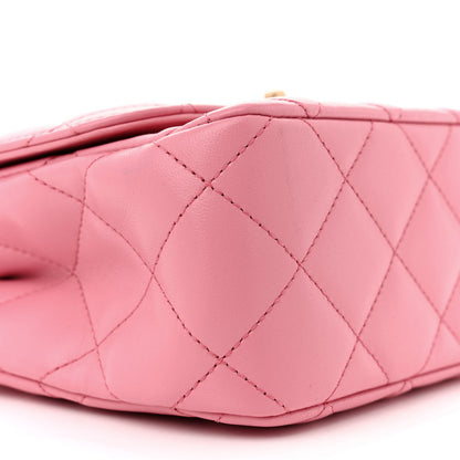 Chanel Lambskin Metal Quilted Twist Top Handle Flap With Chain Light Pink 9 of 15