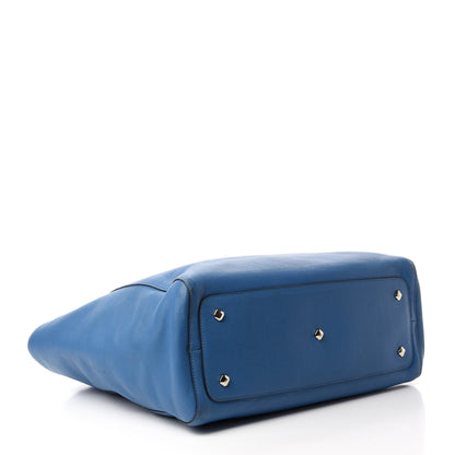 MCM Calfskin Tote Blue 4 of 16
