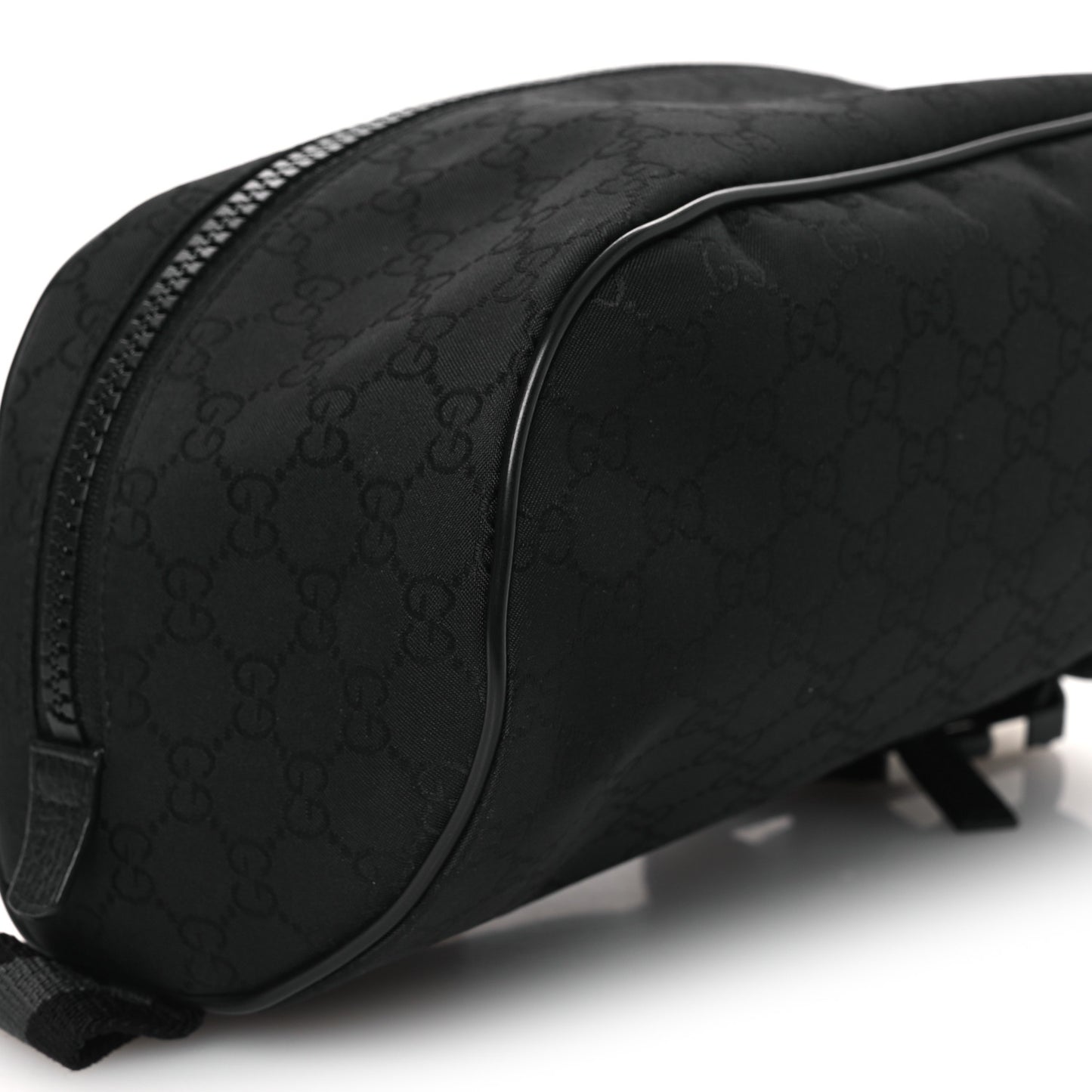Nylon Monogram Fanny Pack Belt Bag Black