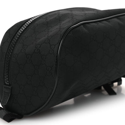 Gucci Nylon Monogram Fanny Pack Belt Bag Black 8 of 9