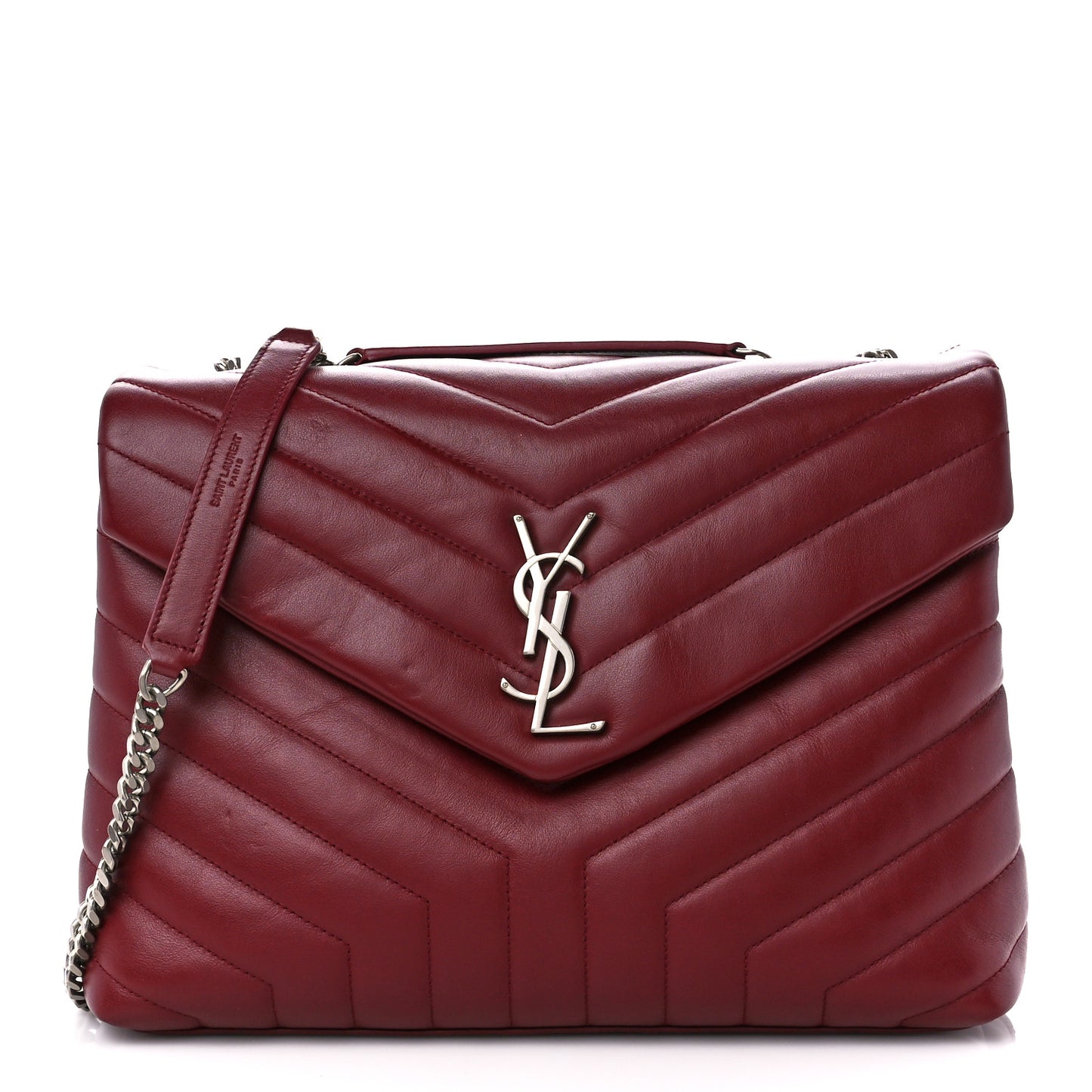 Calfskin Y Quilted Monogram Medium Loulou Chain Satchel Palissandre