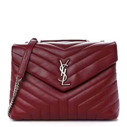 Saint Laurent Calfskin Y Quilted Monogram Medium Loulou Chain Satchel Palissandre 1 of 11