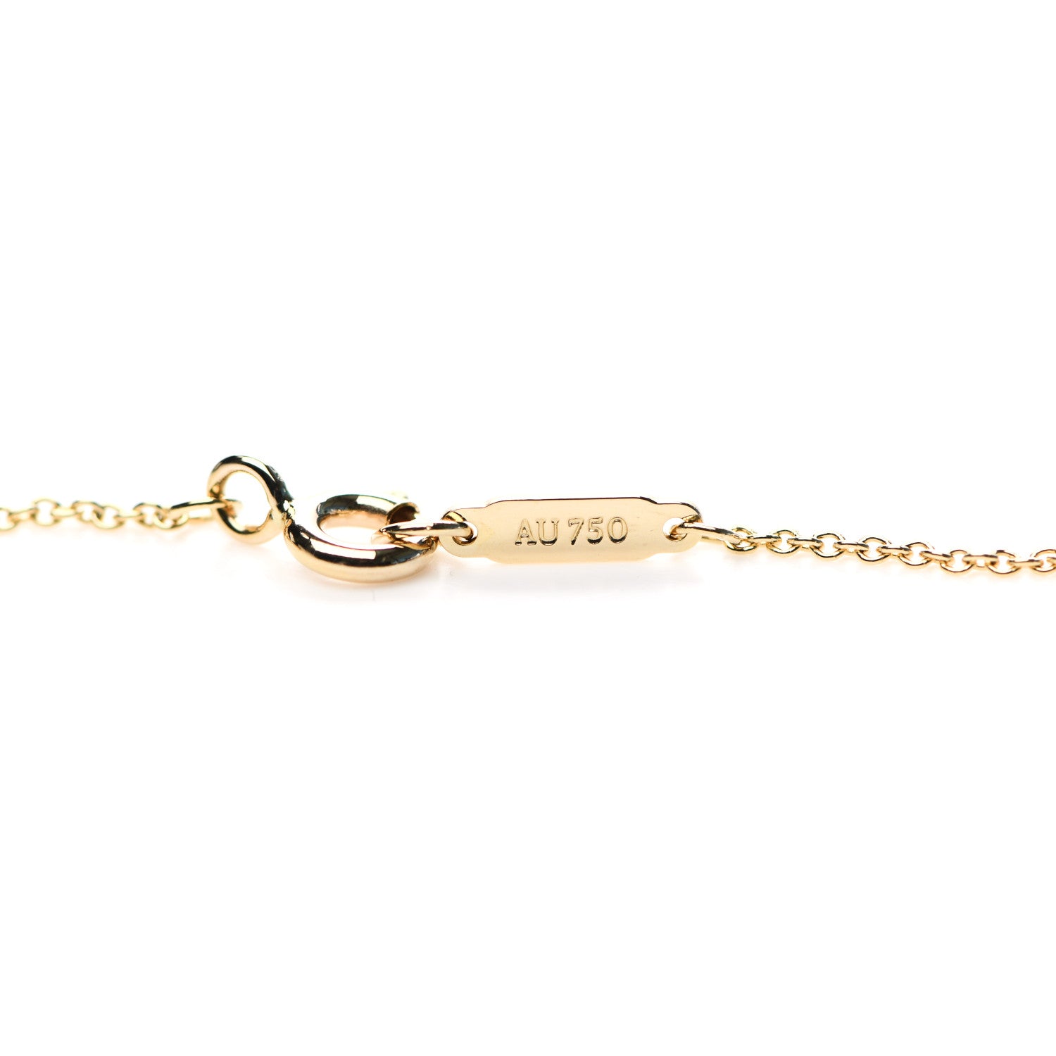 Tiffany 18K Yellow Gold Diamond Small Cross Pendant Necklace 4 of 7