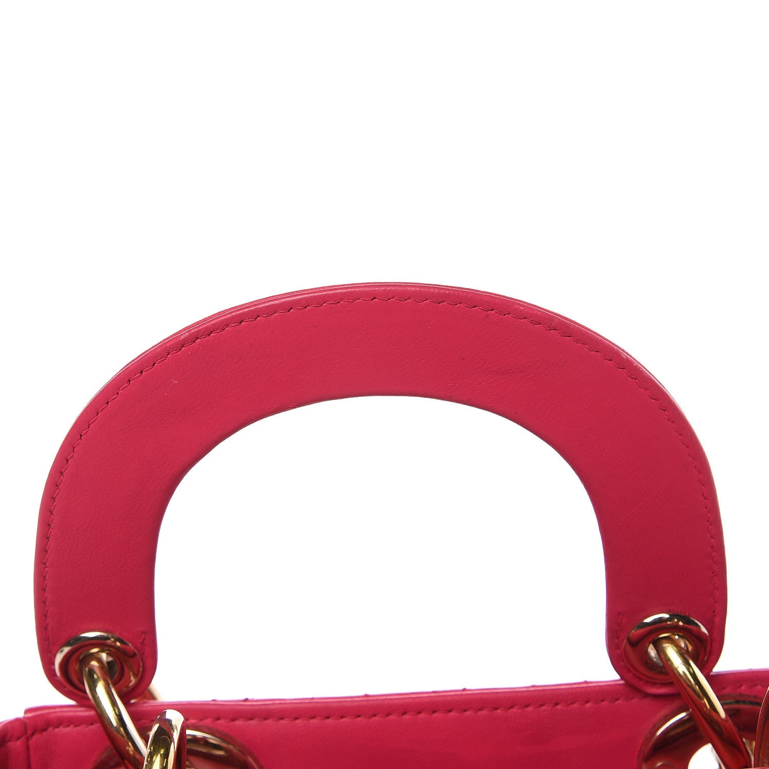 Christian Dior Lambskin Cannage Mini Lady Dior Fuchsia 12 of 13